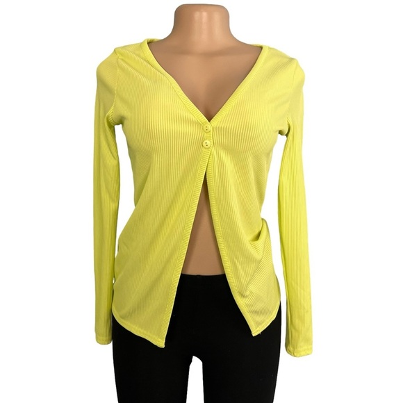 3/$30 🍂 ASOS DESIGN Skinny Longline Cardigan Rib Green - Picture 2 of 9